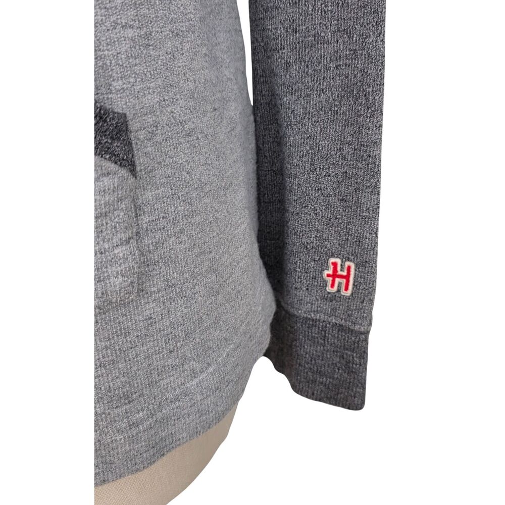Chicago Cubs Womens Hoodie Two-Tone Gray Raglan Sleeve Kangaroo Pocket Pullover - Picture 3 of 5